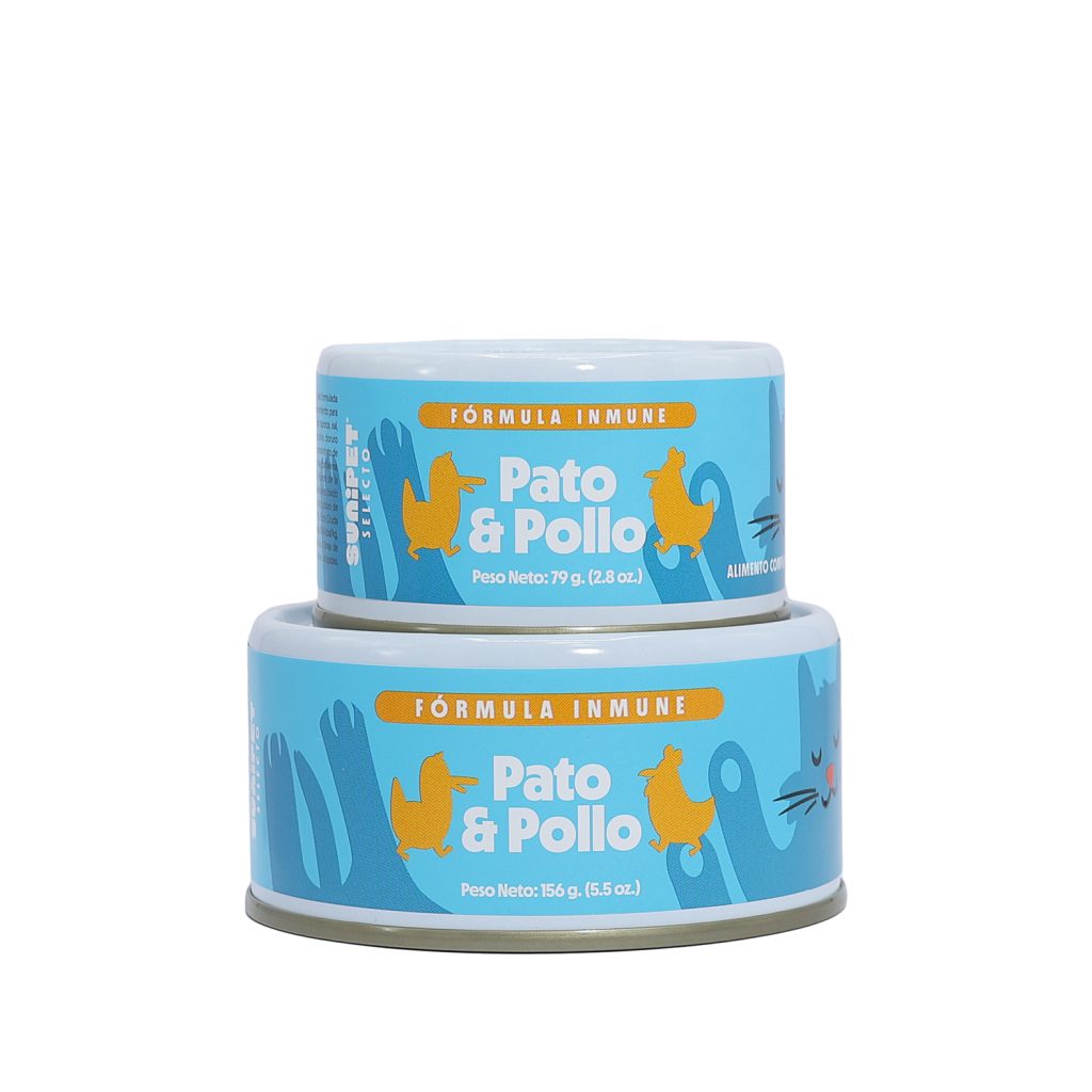 SuniSelecto comida húmeda para gatos Inmune Pato y Pollo
